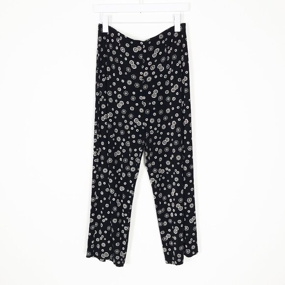 Coldwater Creek Black & White Floral Pants - Picture 1 of 7